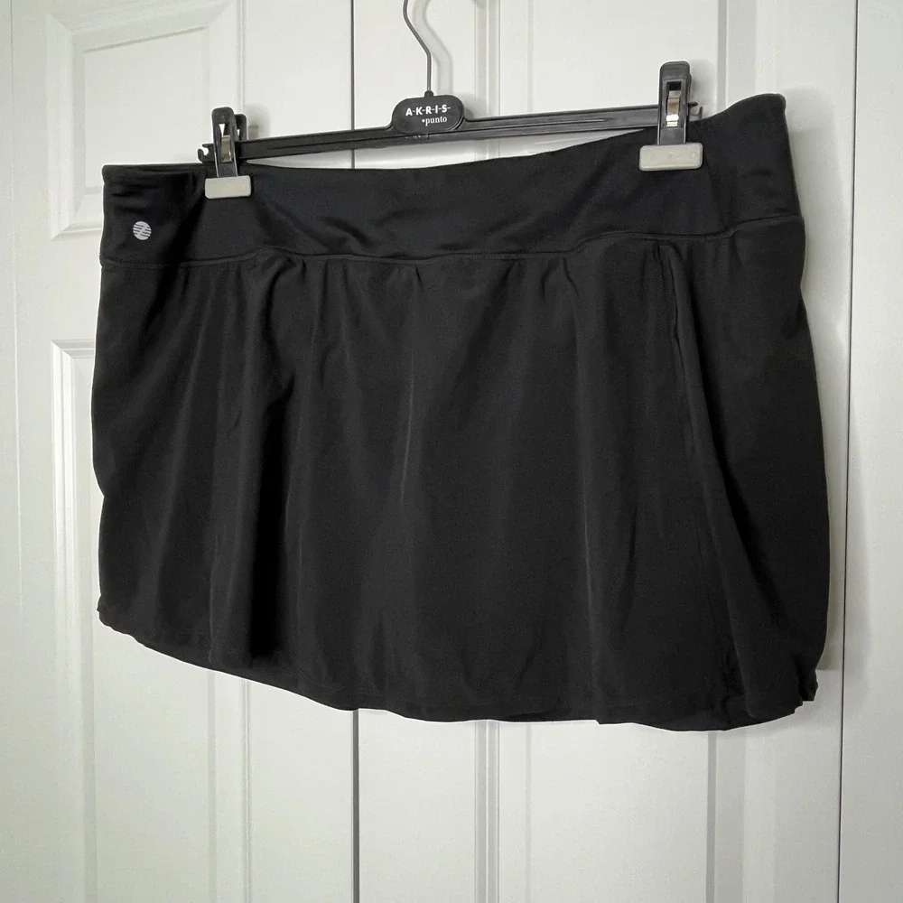 Zella Black‎ Athletic Skort 3X Built In Shorts Active Tennis Golf Skirt
